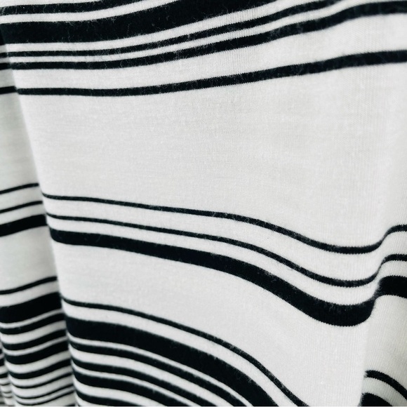 Soma Super Soft Black Stripe Dolman Sleeve Scoop Neck Pullover Rayon Spandex Top - Picture 5 of 9